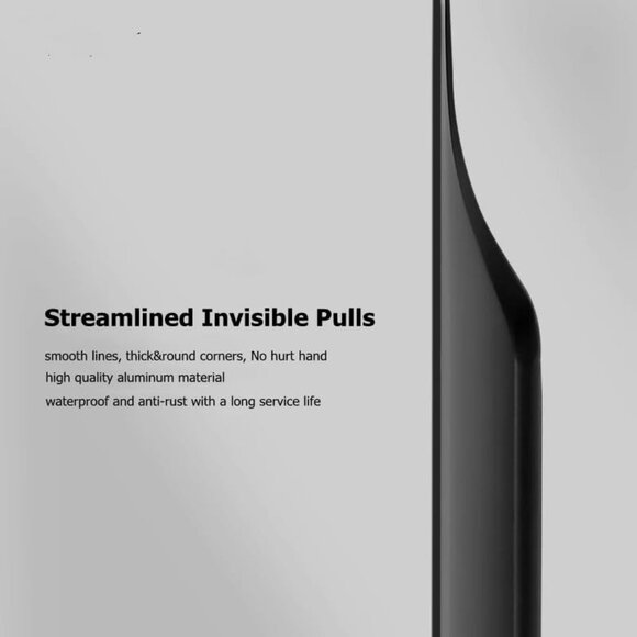 5 Pack Finger Pulls for Cabinets Concealed Handle Home Kitchen Door Drawer GOLD - Picture 3 of 7